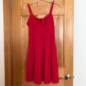 Old Navy Linen blend Red Cami Dress.
Tie front, Adjustable Straps, Small